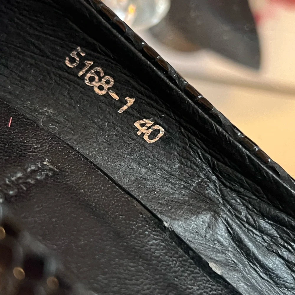 Tory Burch Jude Platform black, snake-embossed leather size 9.5 - Picture 9 of 13